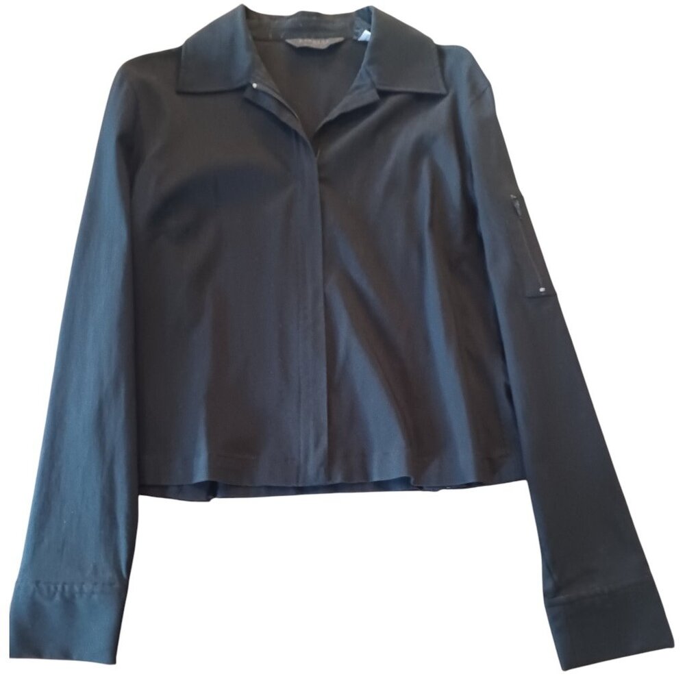 Express Women’s Black Lightweight Stretch Zip Jacket Size 11/12 Long Sleeve